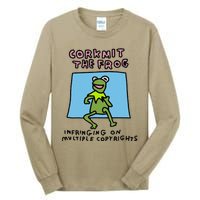 Corkmit The Frog Infringing On Multiple Copyrights Frog Meme Tall Long Sleeve T-Shirt