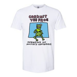 Corkmit The Frog Infringing On Multiple Copyrights Frog Meme Softstyle CVC T-Shirt