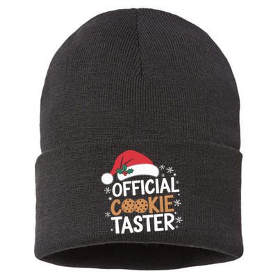 Cookie Tester Funny Christmas Taster Baking Crew Sustainable Knit Beanie