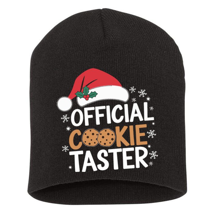 Cookie Tester Funny Christmas Taster Baking Crew Short Acrylic Beanie