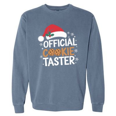 Cookie Tester Funny Christmas Taster Baking Crew Garment-Dyed Sweatshirt