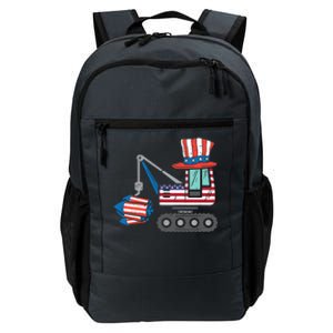 Crane Truck Firecrackers 4th Of July Baby Boy Daily Commute Backpack