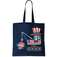 Crane Truck Firecrackers 4th Of July Baby Boy Tote Bag