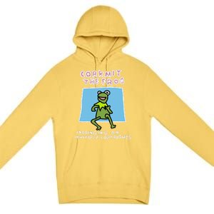 Corkmit The Frog Infringing On Multiple Copyrights Frog Meme Premium Pullover Hoodie