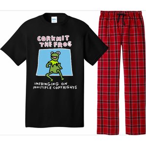 Corkmit The Frog Infringing On Multiple Copyrights Frog Meme Pajama Set