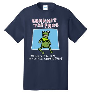 Corkmit The Frog Infringing On Multiple Copyrights Frog Meme Tall T-Shirt