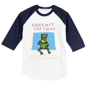 Corkmit The Frog Infringing On Multiple Copyrights Frog Meme Baseball Sleeve Shirt