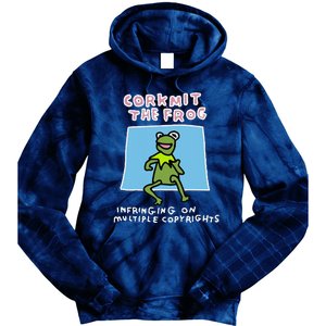 Corkmit The Frog Infringing On Multiple Copyrights Frog Meme Tie Dye Hoodie