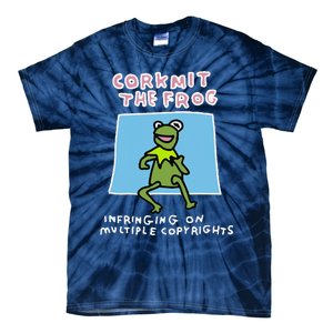 Corkmit The Frog Infringing On Multiple Copyrights Frog Meme Tie-Dye T-Shirt