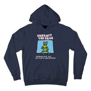 Corkmit The Frog Infringing On Multiple Copyrights Frog Meme Tall Hoodie