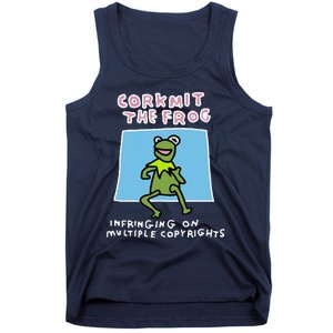 Corkmit The Frog Infringing On Multiple Copyrights Frog Meme Tank Top