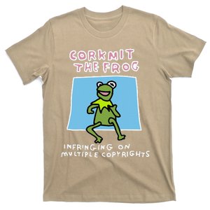 Corkmit The Frog Infringing On Multiple Copyrights Frog Meme T-Shirt