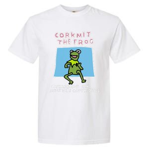 Corkmit The Frog Infringing On Multiple Copyrights Frog Meme Garment-Dyed Heavyweight T-Shirt