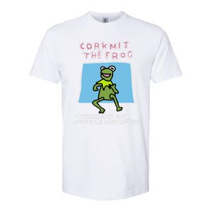 Corkmit The Frog Infringing On Multiple Copyrights Frog Meme Softstyle CVC T-Shirt