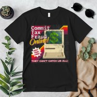 Commit Tax Fraud Online! Distressed Retro Video Game Box Art Premium T-Shirt