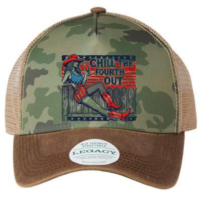 Chill The Fourth Out Funny 4th Of July Legacy Tie Dye Trucker Hat