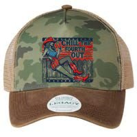Chill The Fourth Out Funny 4th Of July Legacy Tie Dye Trucker Hat