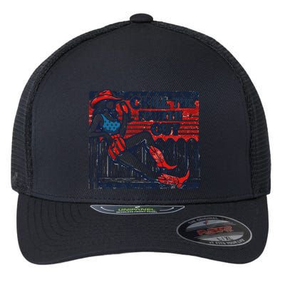 Chill The Fourth Out Funny 4th Of July Flexfit Unipanel Trucker Cap