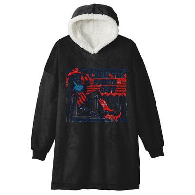 Chill The Fourth Out Funny 4th Of July Hooded Wearable Blanket