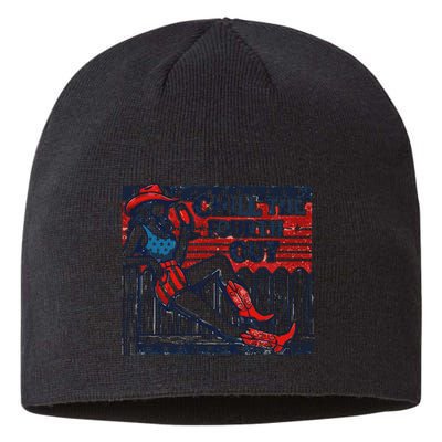 Chill The Fourth Out Funny 4th Of July Sustainable Beanie