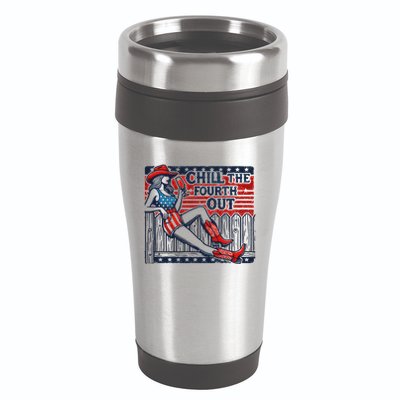 Chill The Fourth Out Funny 4th Of July 16oz Travel Tumbler