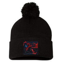 Chill The Fourth Out Funny 4th Of July Pom Pom 12in Knit Beanie