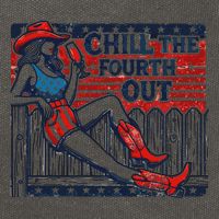 Chill The Fourth Out Funny 4th Of July Cotton Canvas Backpack