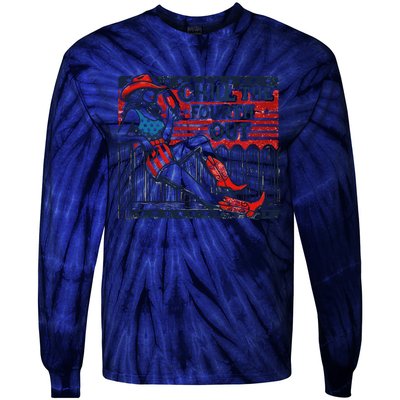 Chill The Fourth Out Funny 4th Of July Tie-Dye Long Sleeve Shirt