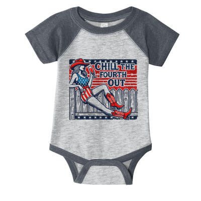 Chill The Fourth Out Funny 4th Of July Infant Baby Jersey Bodysuit