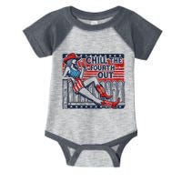 Chill The Fourth Out Funny 4th Of July Infant Baby Jersey Bodysuit