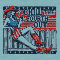 Chill The Fourth Out Funny 4th Of July Sueded Cloud Jersey T-Shirt