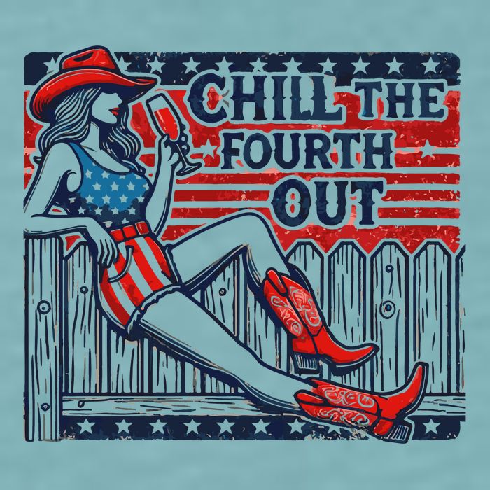 Chill The Fourth Out Funny 4th Of July Sueded Cloud Jersey T-Shirt