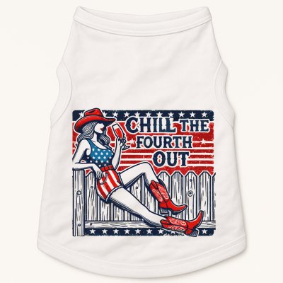 Chill The Fourth Out Funny 4th Of July Doggie Tank