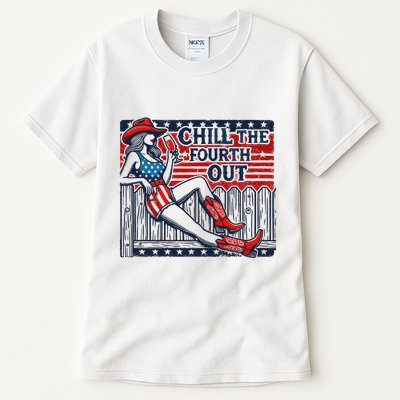 Chill The Fourth Out Funny 4th Of July Tall T-Shirt