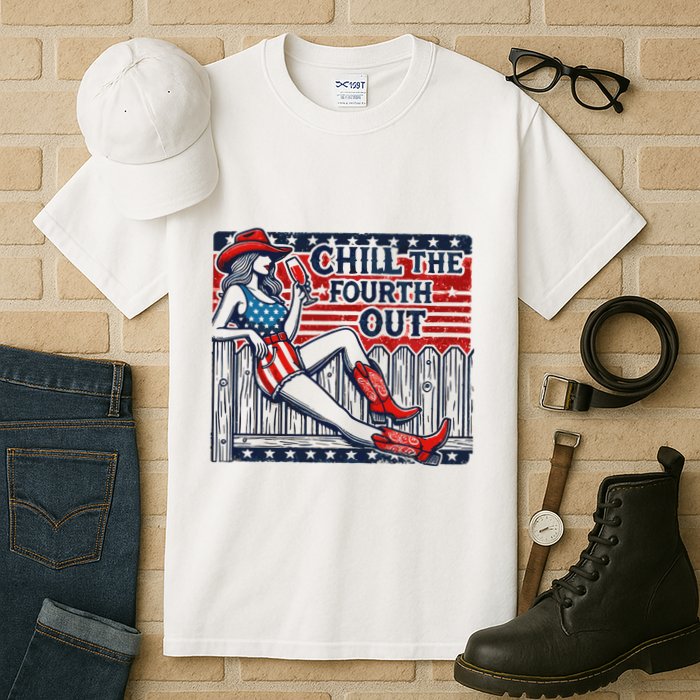 Chill The Fourth Out Funny 4th Of July Tall T-Shirt