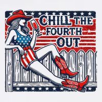 Chill The Fourth Out Funny 4th Of July Sustainable Bucket Hat