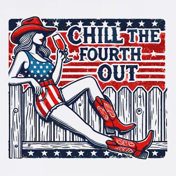 Chill The Fourth Out Funny 4th Of July Sustainable Bucket Hat