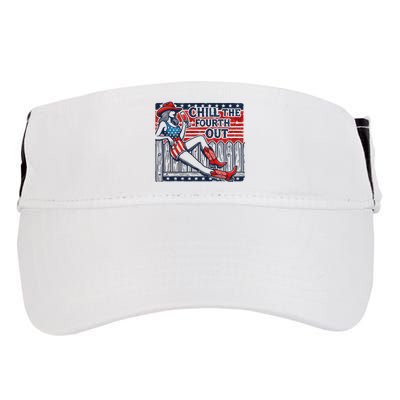 Chill The Fourth Out Funny 4th Of July Adult Drive Performance Visor