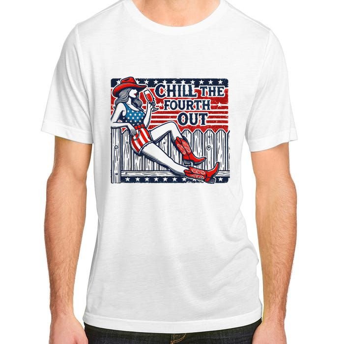 Chill The Fourth Out Funny 4th Of July Adult ChromaSoft Performance T-Shirt