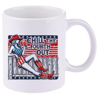 Chill The Fourth Out Funny 4th Of July 11oz C Handle Ceramic Mug