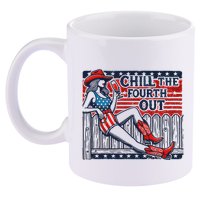 Chill The Fourth Out Funny 4th Of July 11oz C Handle Ceramic Mug