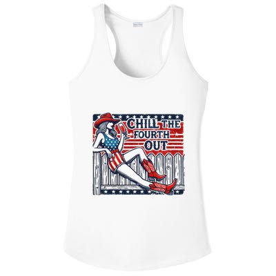 Chill The Fourth Out Funny 4th Of July Ladies PosiCharge Competitor Racerback Tank