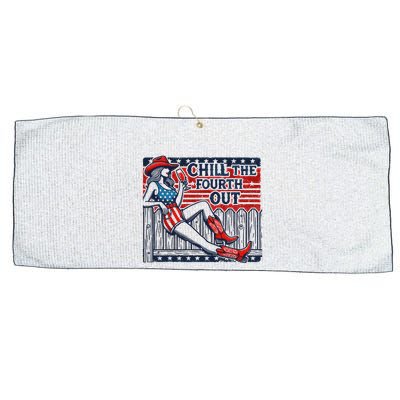 Chill The Fourth Out Funny 4th Of July Large Microfiber Waffle Golf Towel