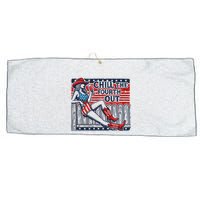 Chill The Fourth Out Funny 4th Of July Large Microfiber Waffle Golf Towel