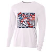 Chill The Fourth Out Funny 4th Of July Cooling Performance Long Sleeve Crew