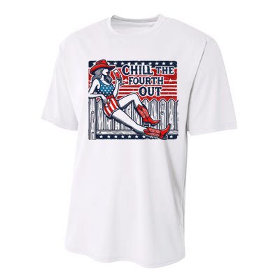 Chill The Fourth Out Funny 4th Of July Performance Sprint T-Shirt