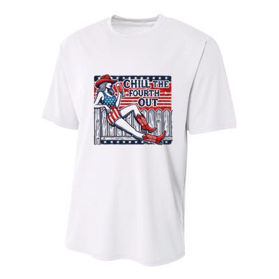 Chill The Fourth Out Funny 4th Of July Youth Performance Sprint T-Shirt