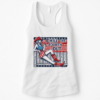 Chill The Fourth Out Funny 4th Of July Womens Tank Top