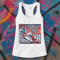 Chill The Fourth Out Funny 4th Of July Womens Tank Top