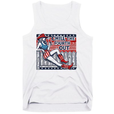 Chill The Fourth Out Funny 4th Of July Tank Top